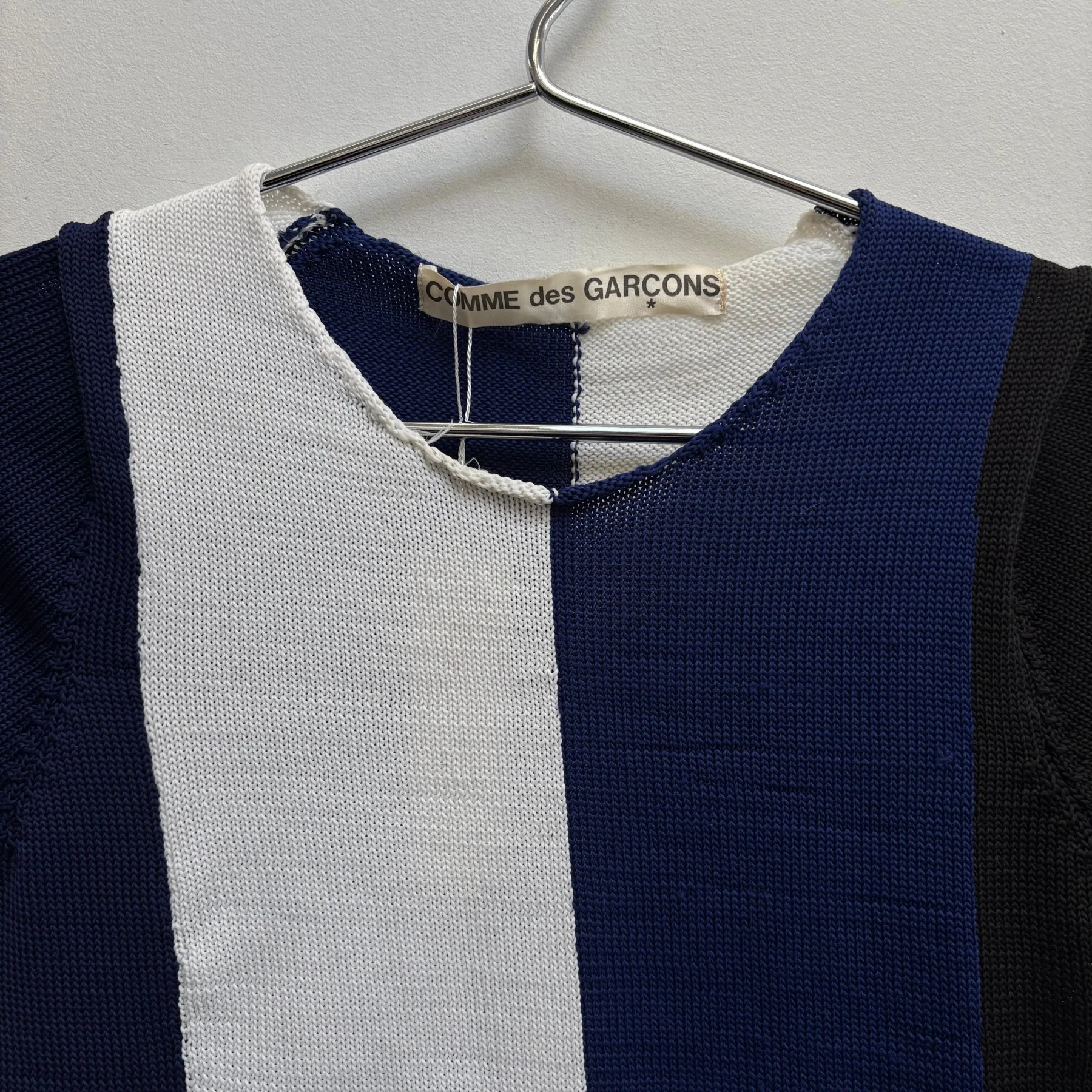 SS95 Comme Des Garçons Striped Knit Tee - Image 3