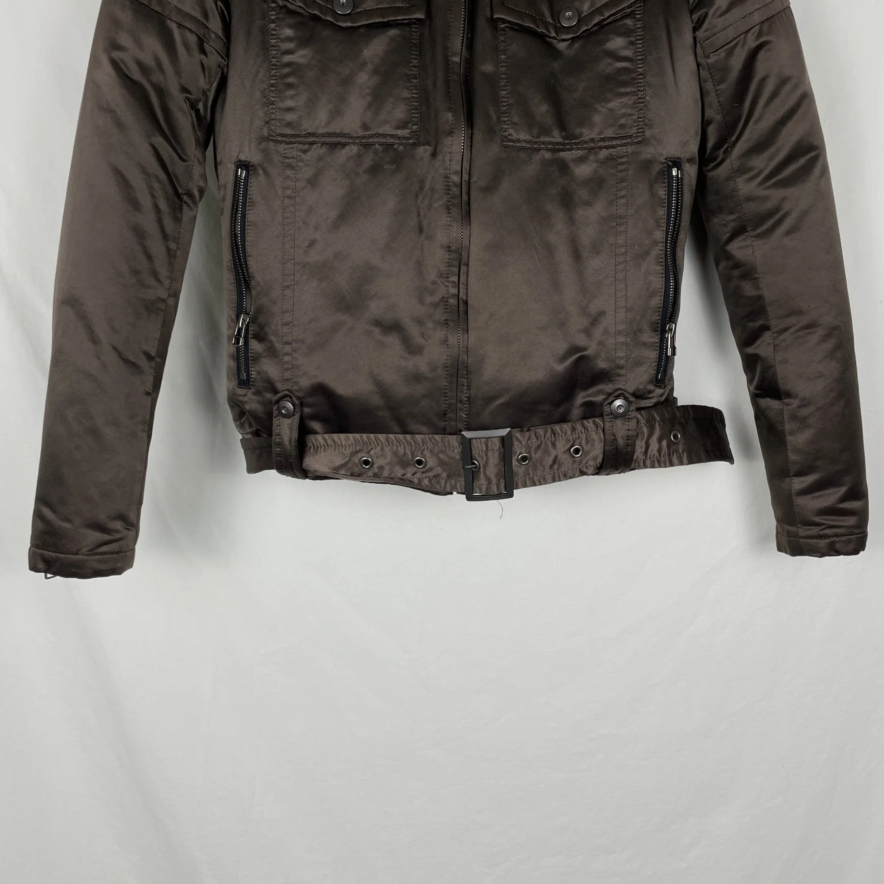 5351 Pour Les Hommes Rabbit Fur Cropped Jacket - Image 3