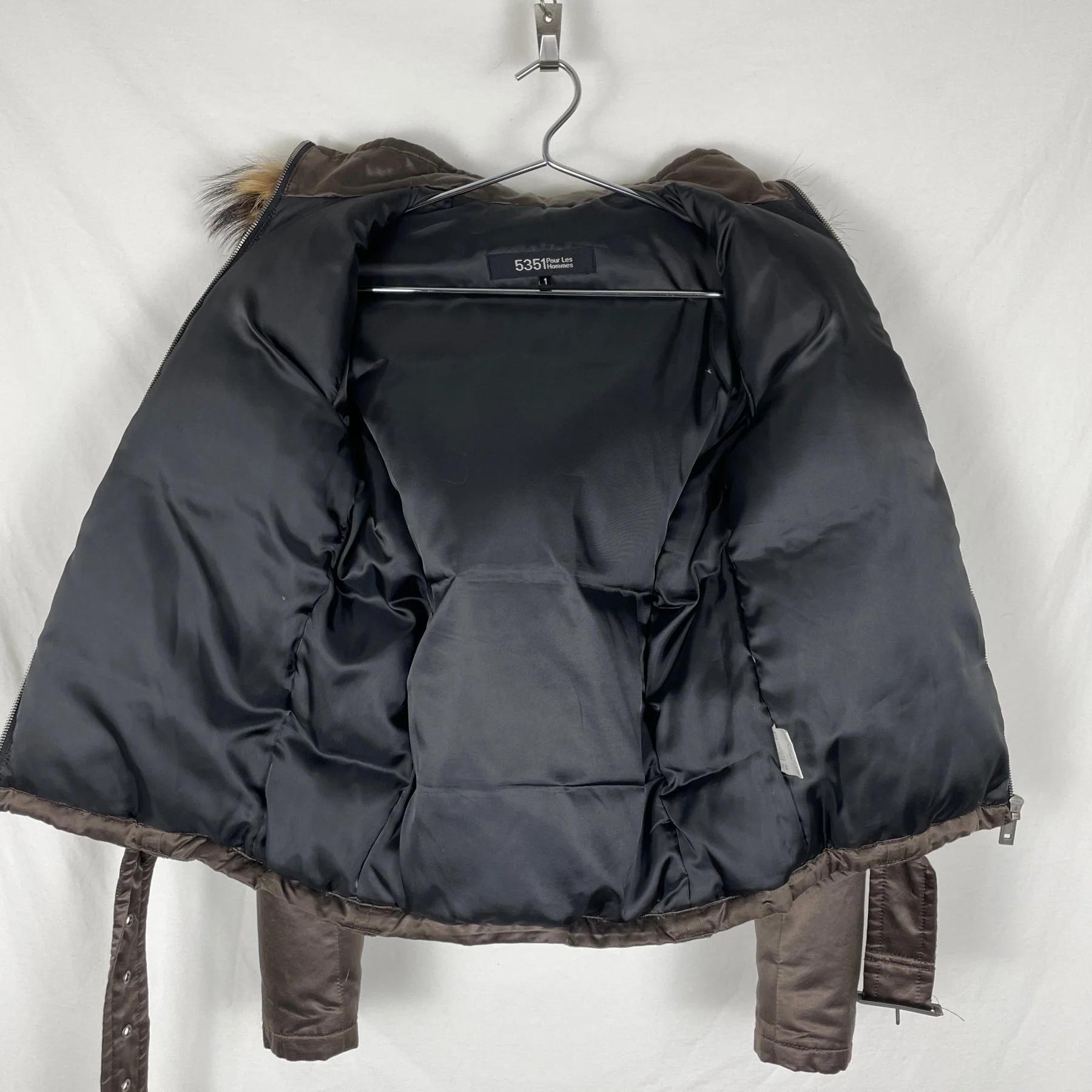 5351 Pour Les Hommes Rabbit Fur Cropped Jacket - Image 6