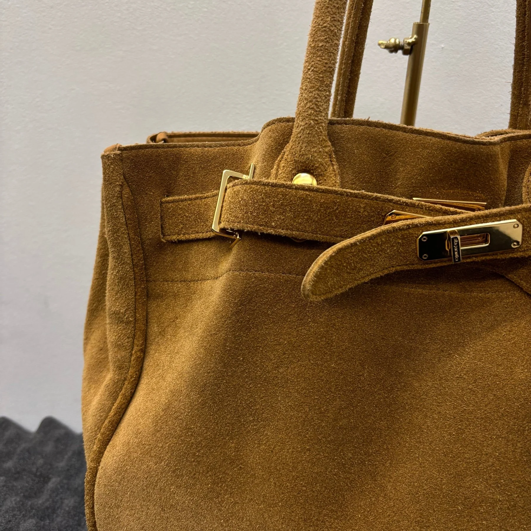 Sita Parantica Suede Leather Firkin Handbag - Image 3