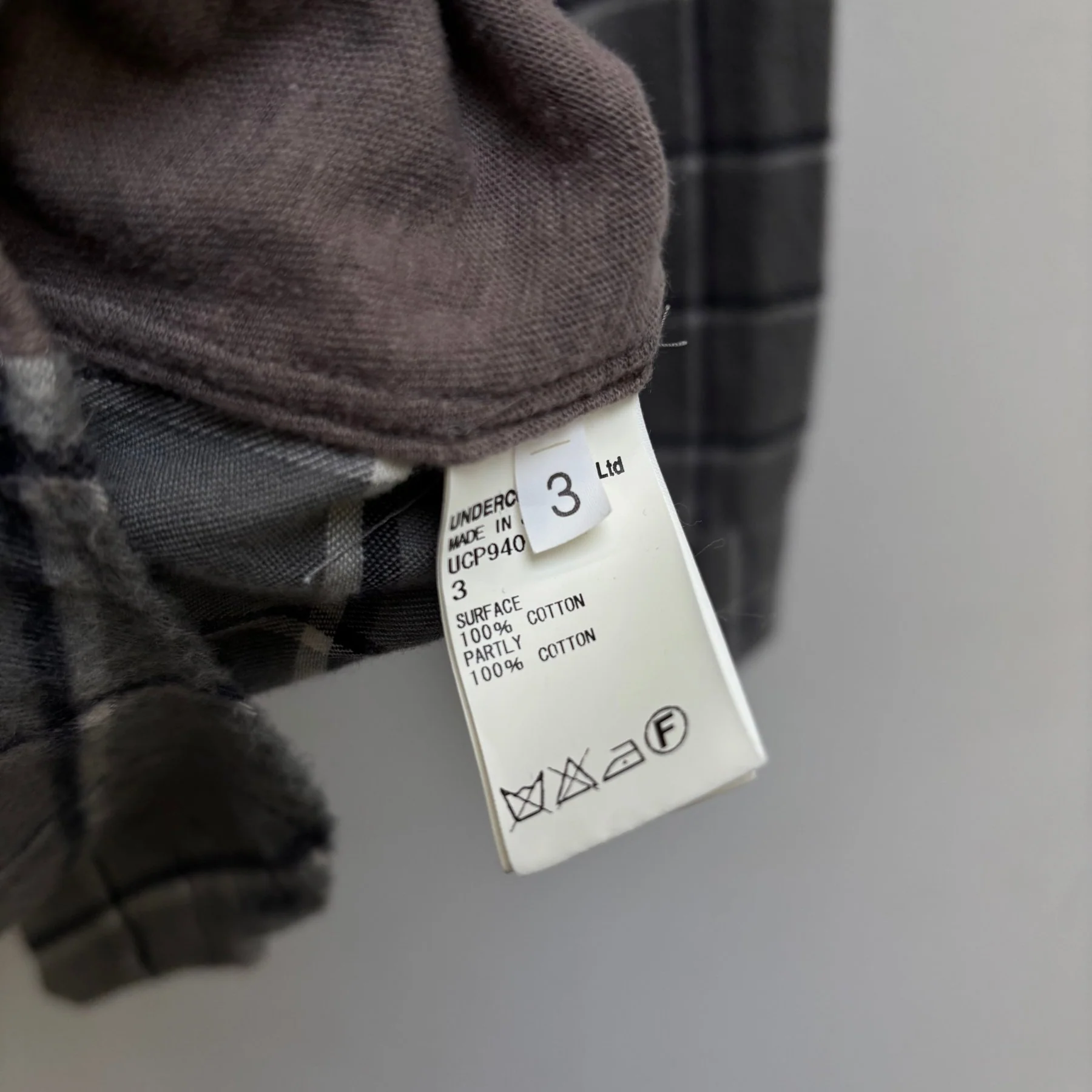 SS06 Undercover Checkered Back Graphic Flannel - Image 10