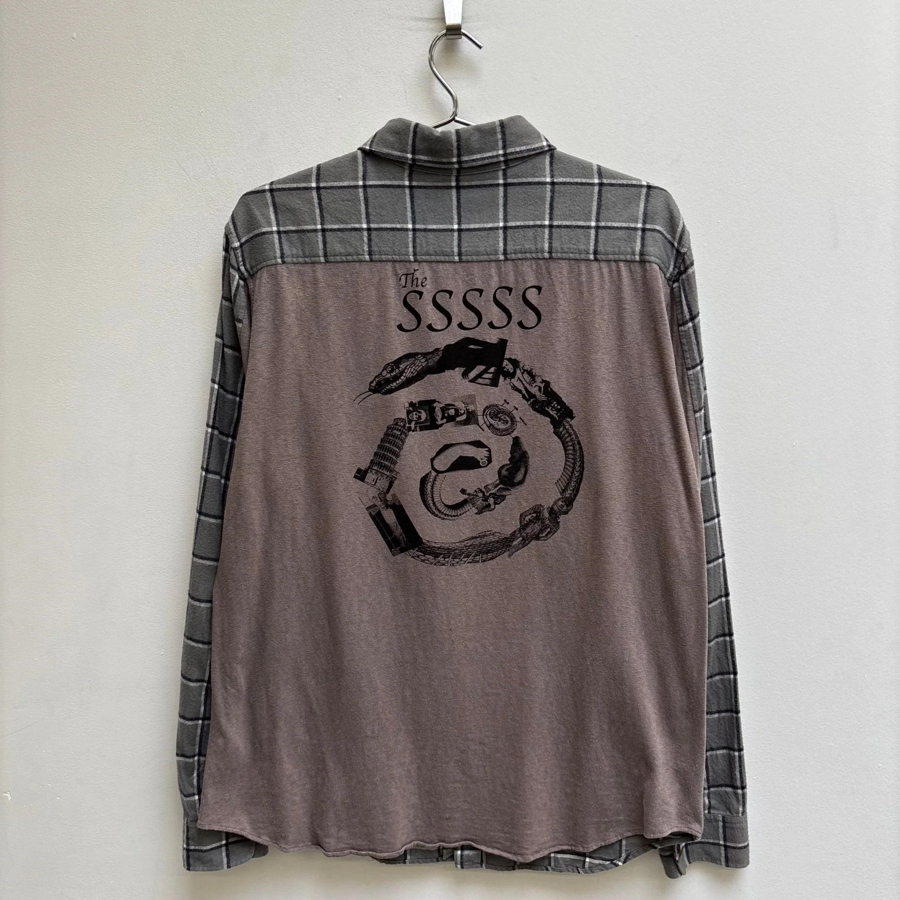 SS06 Undercover Checkered Back Graphic Flannel - Image 2