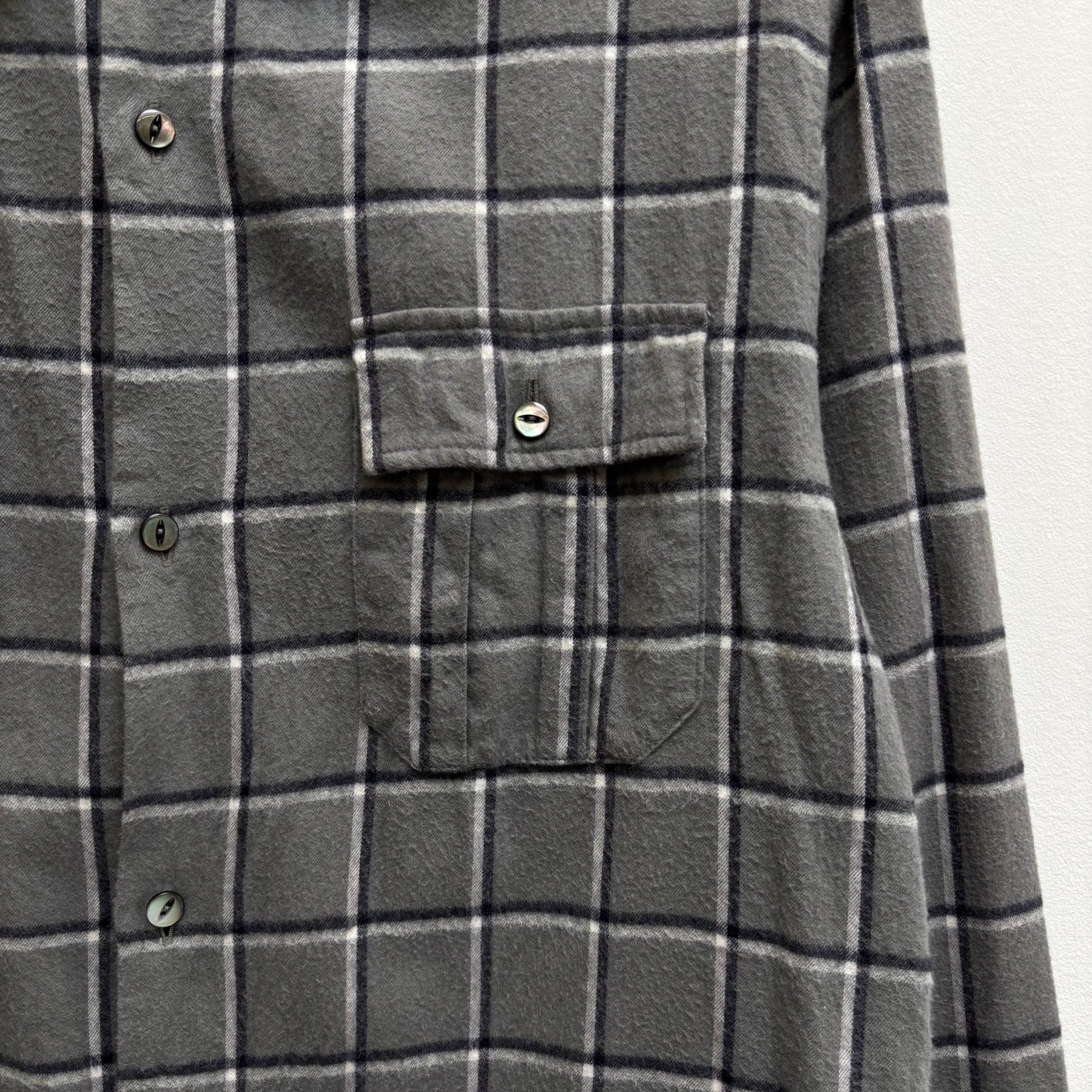 SS06 Undercover Checkered Back Graphic Flannel - Image 4
