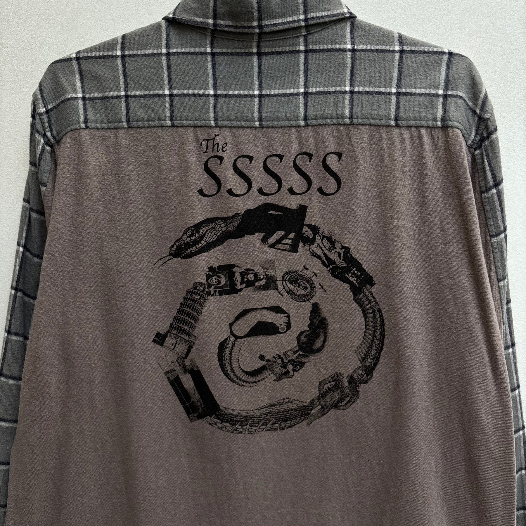 SS06 Undercover Checkered Back Graphic Flannel - Image 6