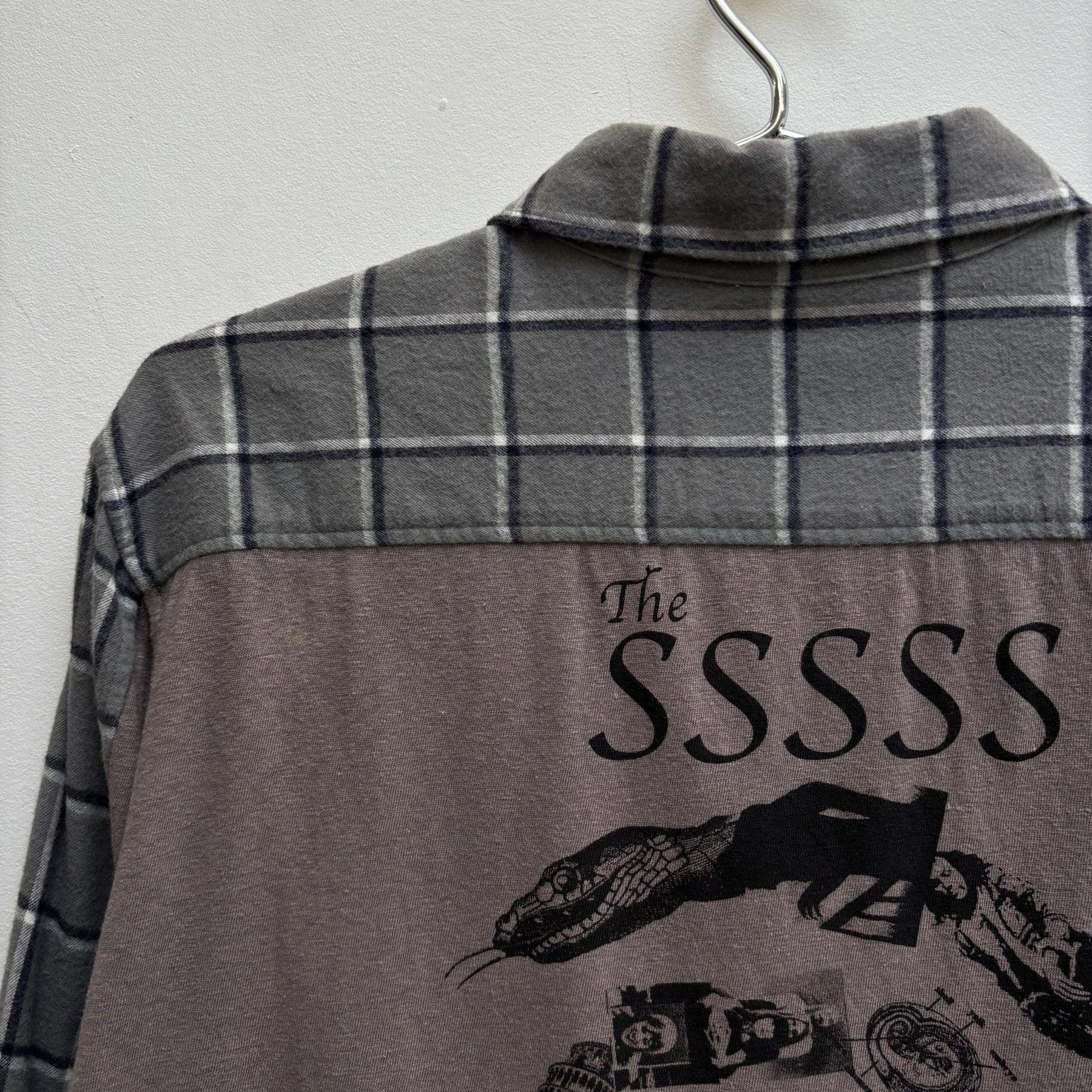 SS06 Undercover Checkered Back Graphic Flannel - Image 7
