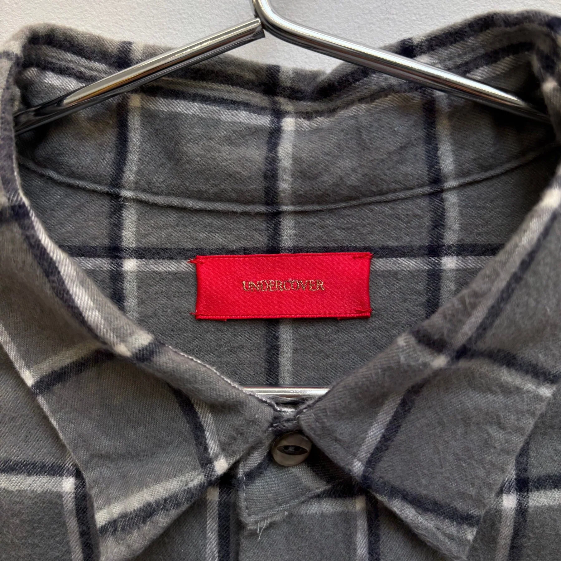 SS06 Undercover Checkered Back Graphic Flannel - Image 9