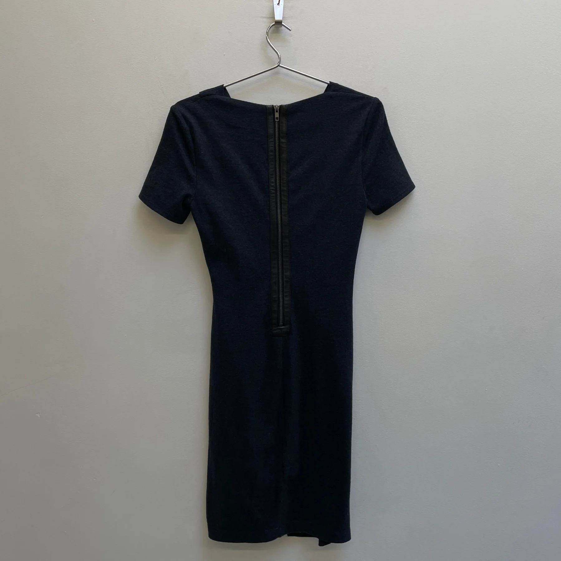 00s Helmut Lang (Lang Era) Draped Neckline Zip Dress - Image 2