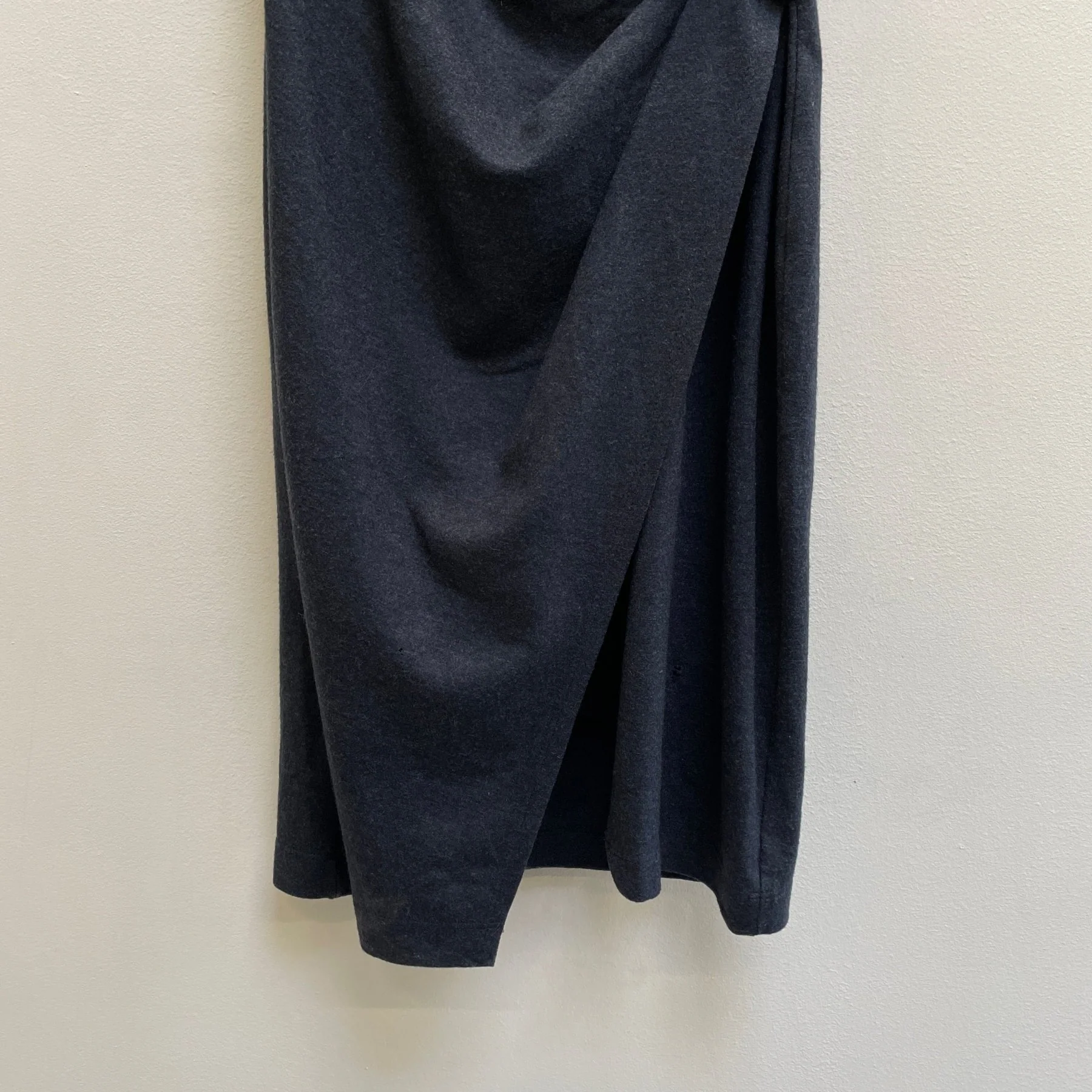 00s Helmut Lang (Lang Era) Draped Neckline Zip Dress - Image 5