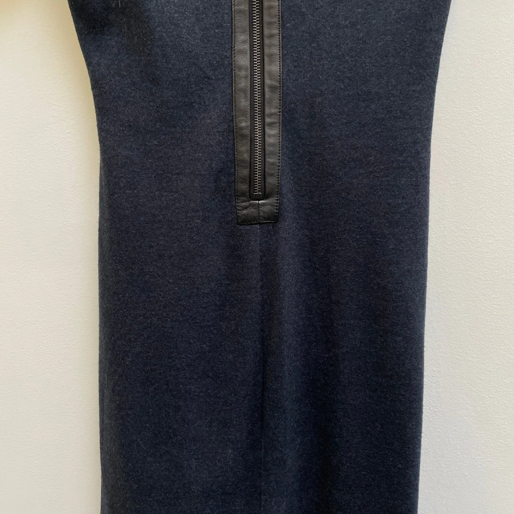 00s Helmut Lang (Lang Era) Draped Neckline Zip Dress - Image 7