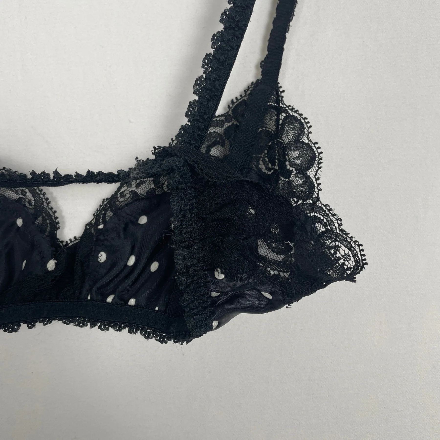 Valentino Polka Dot Lace Bralette - Image 4