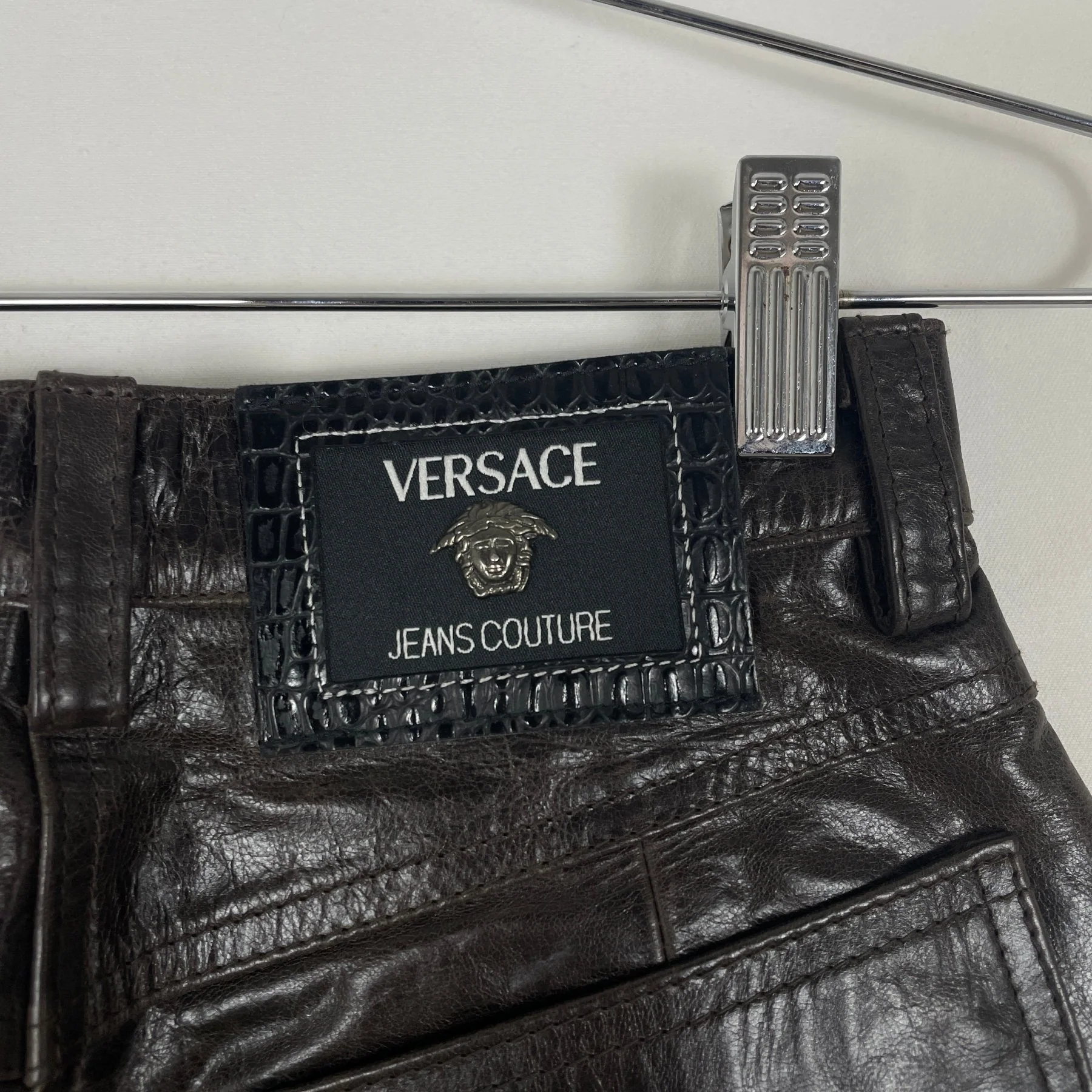 Versace Jeans Leather Mini Skirt - Image 4