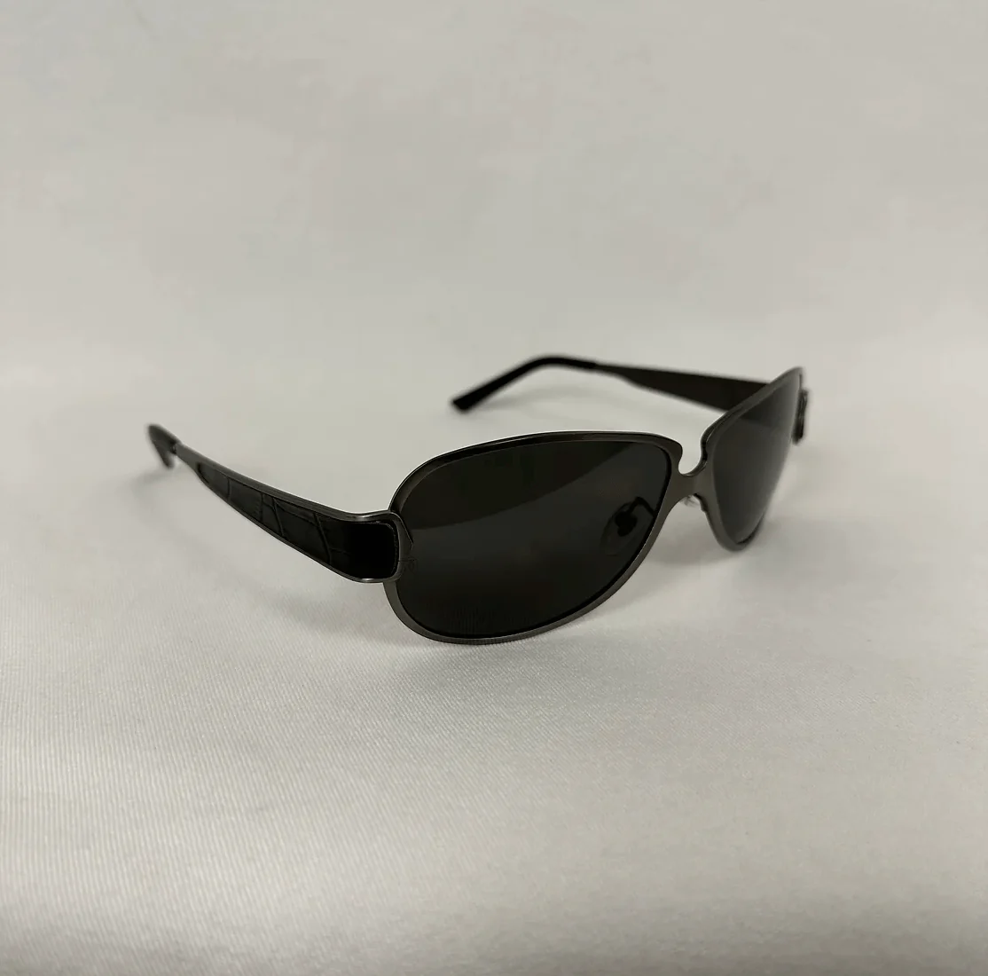 Vintage Cartier Edition C Crocodile Leather Sunglasses - Image 2
