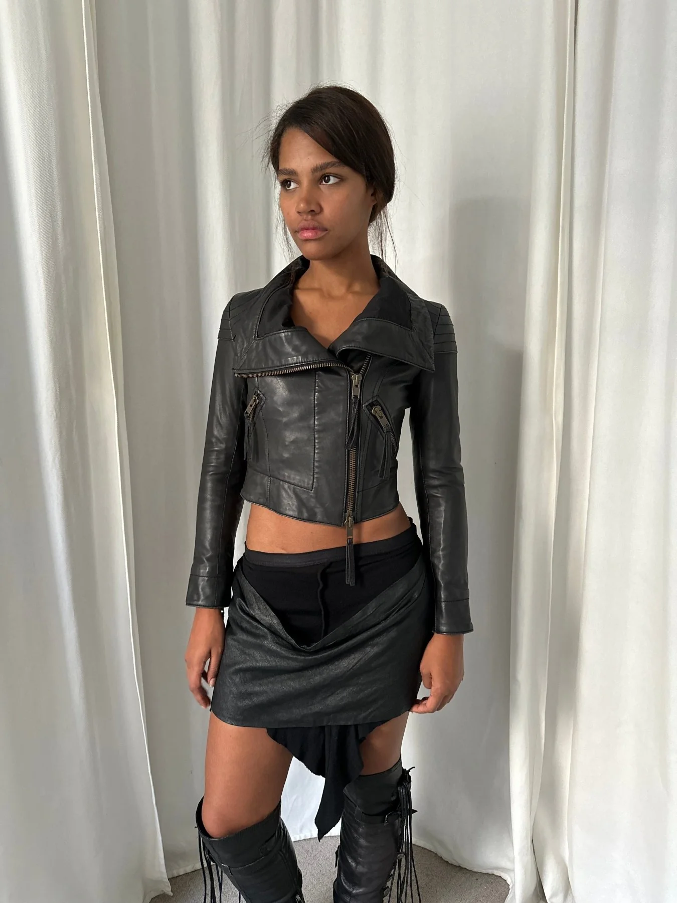 Vivienne Westwood Cropped Biker Jacket - Image 3