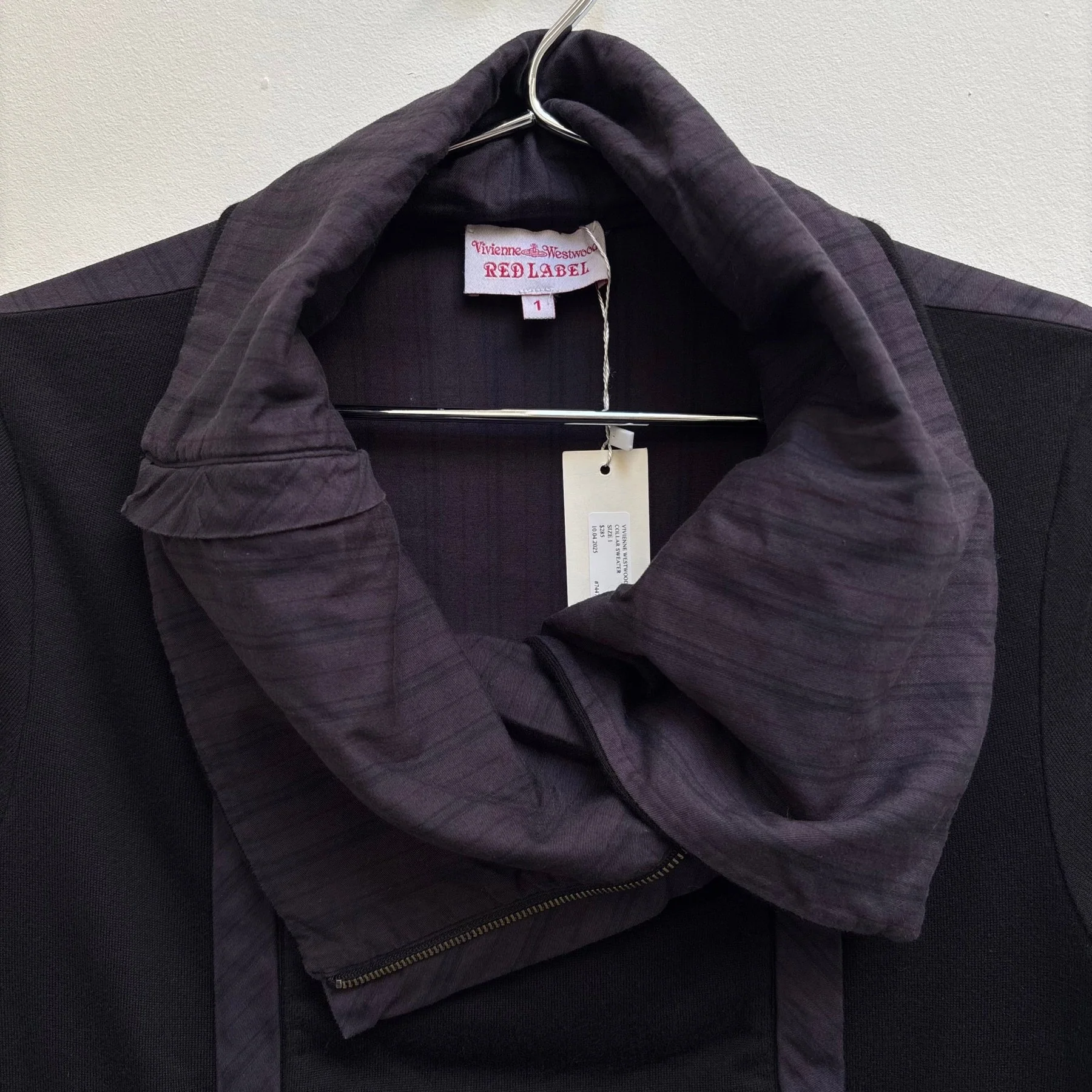 Vivienne Westwood Double Zipper Split Collar Sweater - Image 3
