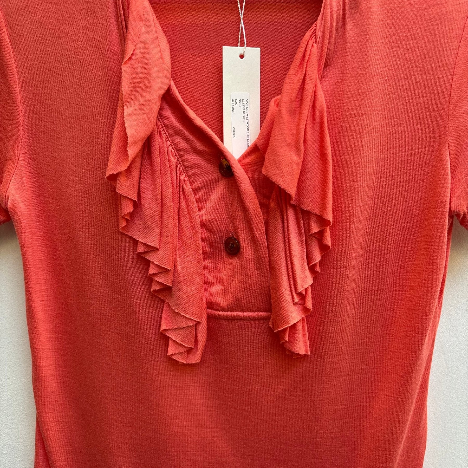 Vivienne Westwood Ruffle Short Sleeve Blouse - Image 4