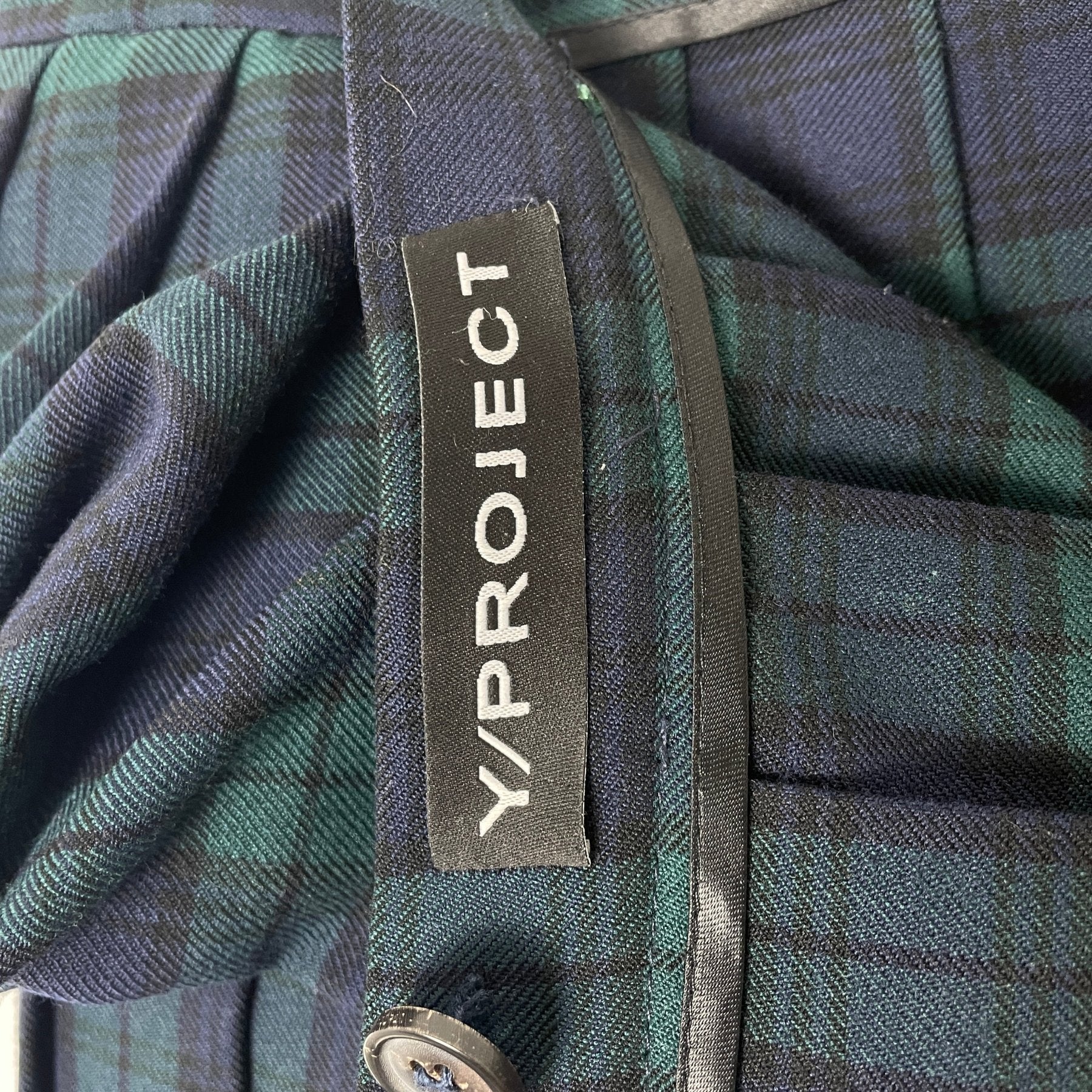 Y/Project Ruffled Pleated Plaid Skirt - Image 8