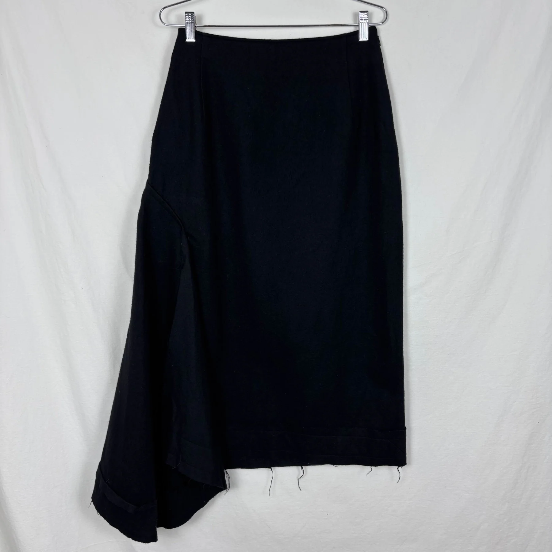 Yohji Yamamoto Wool Asymmetric Skirt - Image 2