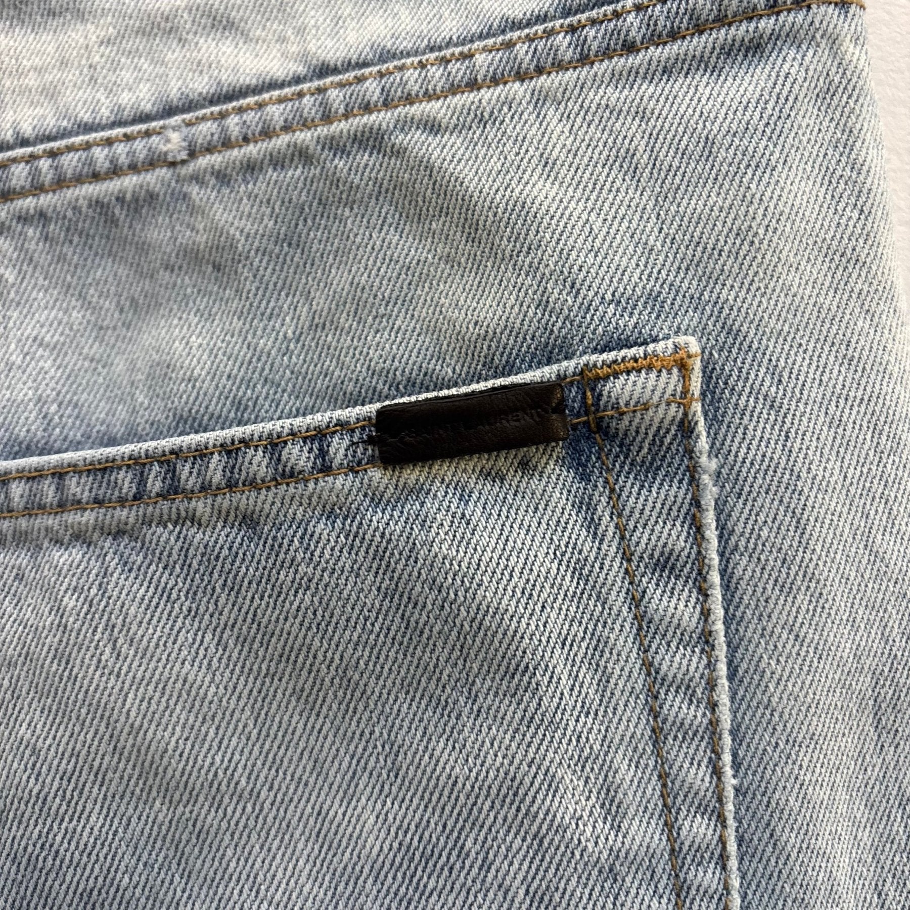 SS21 Yves Saint Laurent Bootleg Light Wash Jeans (altered) - Image 10