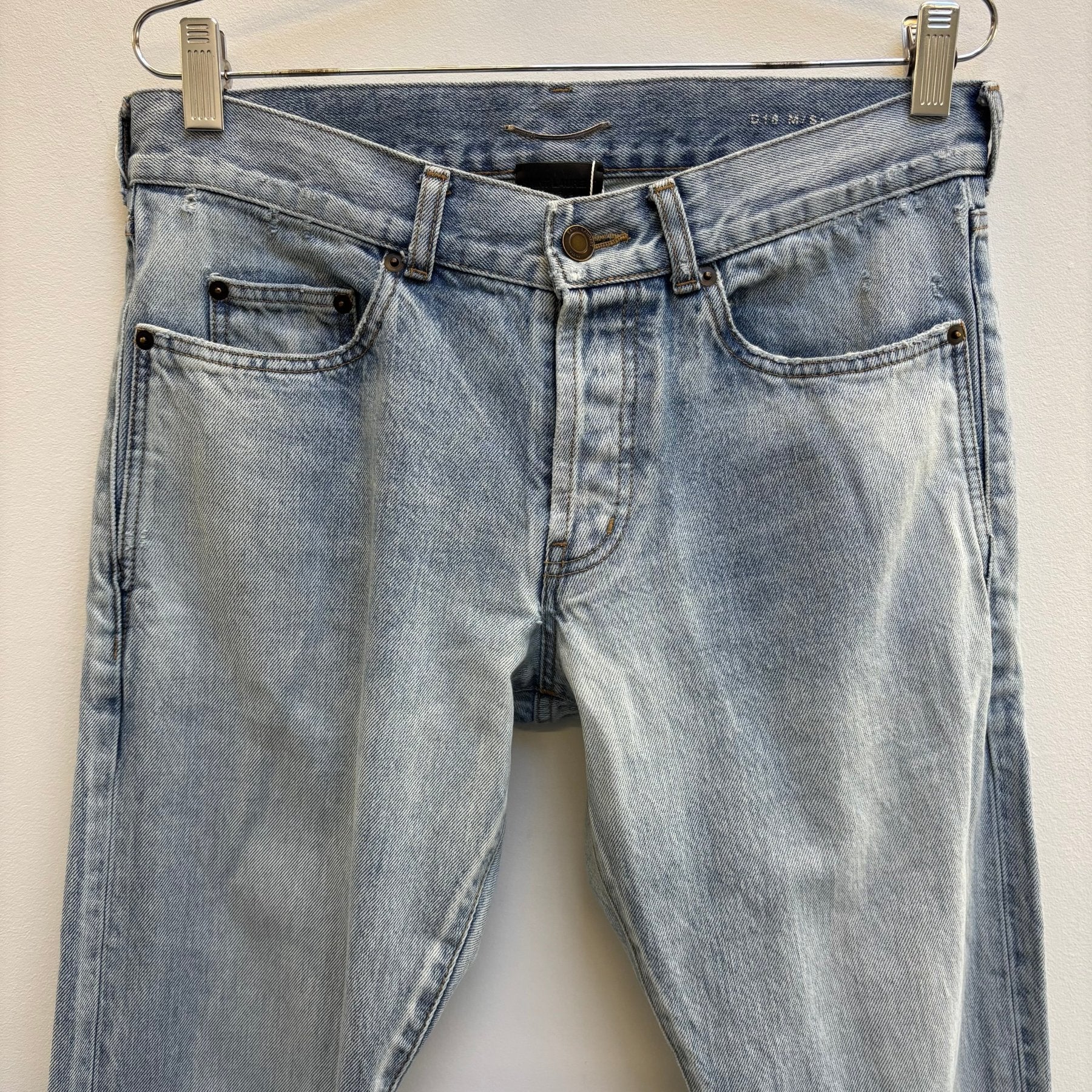 SS21 Yves Saint Laurent Bootleg Light Wash Jeans (altered) - Image 3