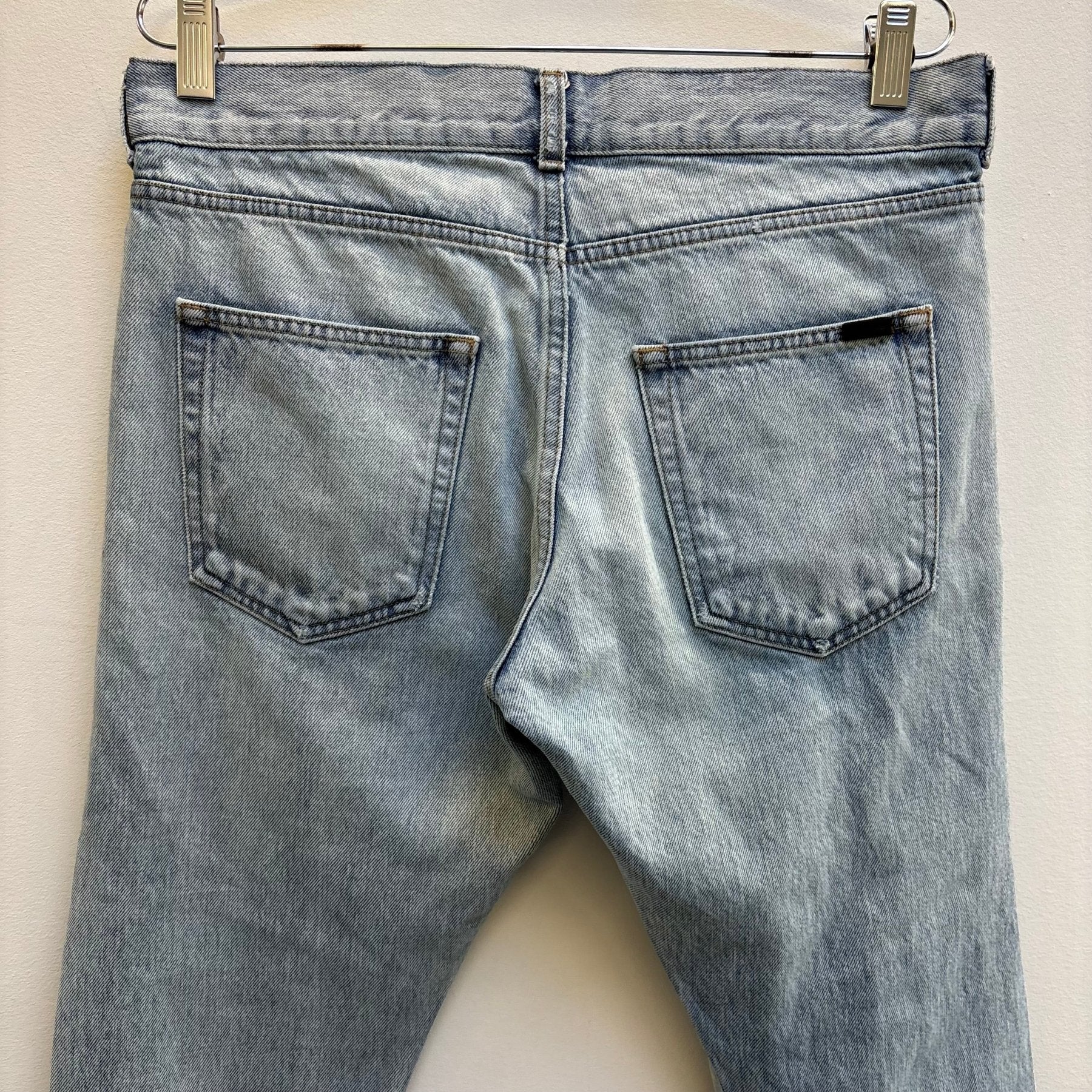 SS21 Yves Saint Laurent Bootleg Light Wash Jeans (altered) - Image 8