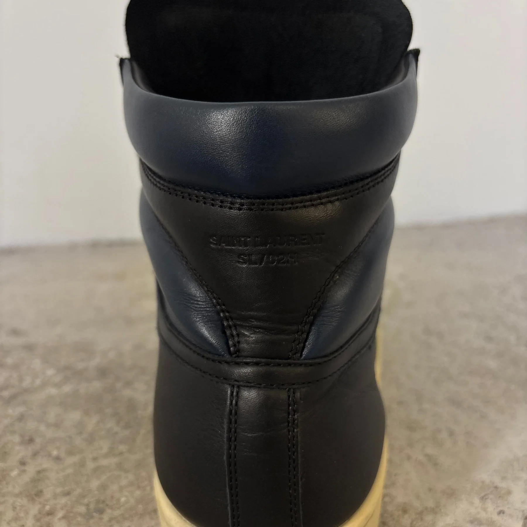Yves Saint Laurent High-Top Leather Sneakers - Image 9